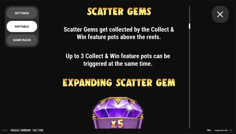 Wrappin' More Gold – drahokam Scatter na valcoch